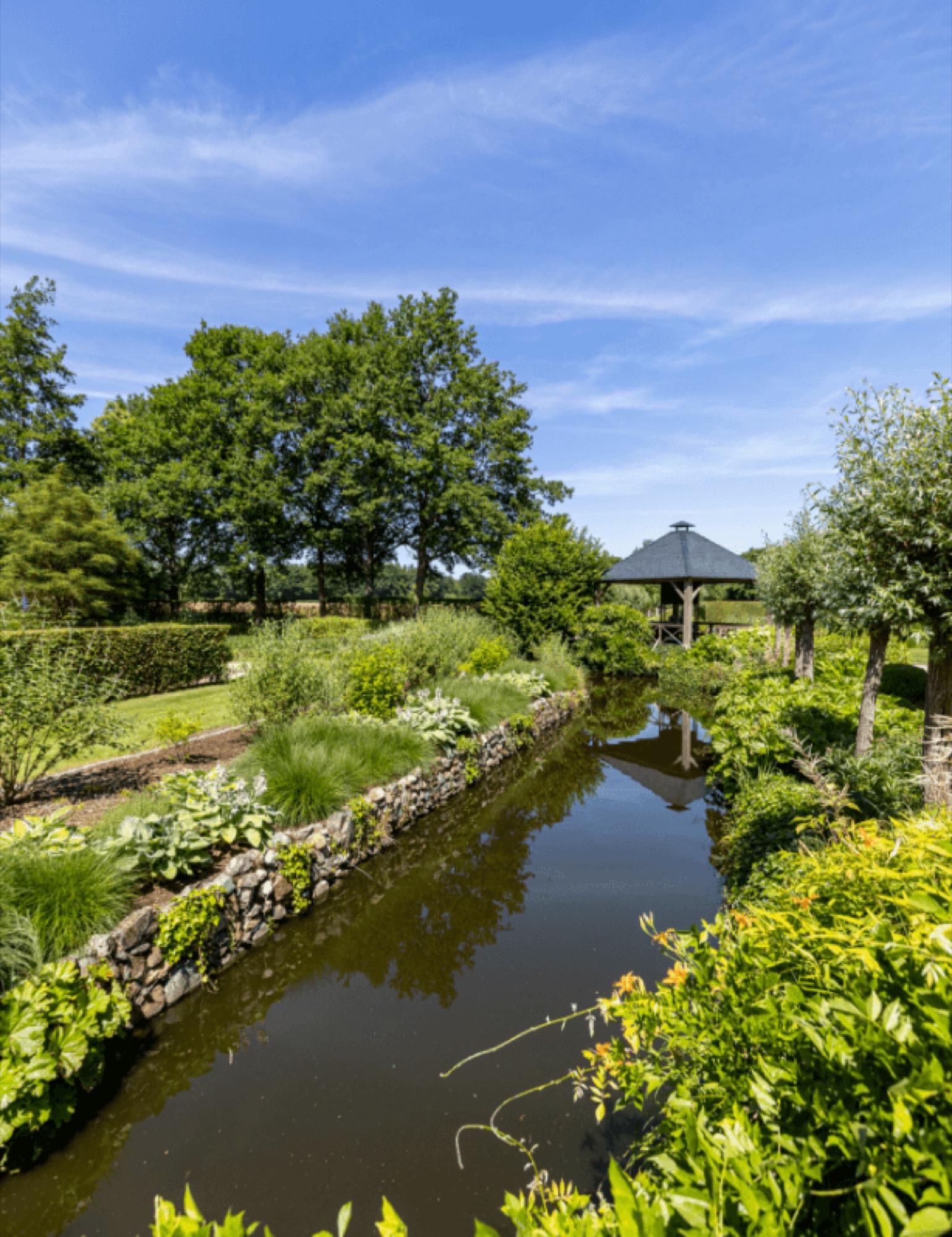 De tuin om tussen de sessies door even buiten te staan